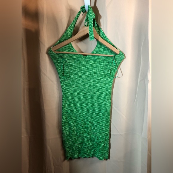 Stunning Garage Green Halter Dress - Picture 4 of 8